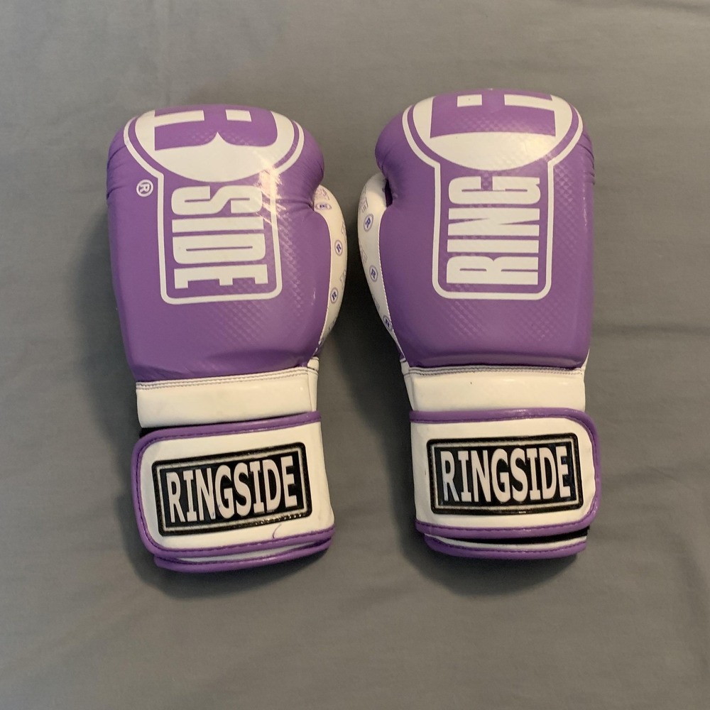 Ringside Apex Boxing Gloves Small/Medium Purple White Training‎ Sparring FTG1